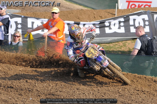 2009-10-04 Franciacorta - Motocross delle Nazioni 1395 Final B - Juan Font - Yamaha 250